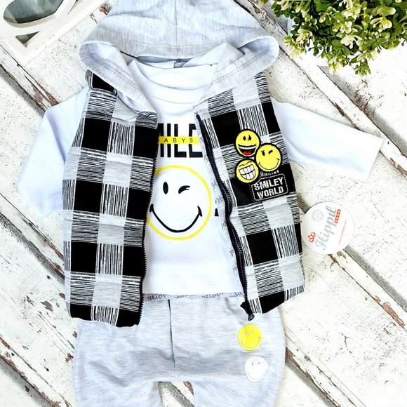 NEW with Tags Baby Clothing 3-Piece Cotton Set for Newborn Baby Girls and Boys - Picture 6 of 6
